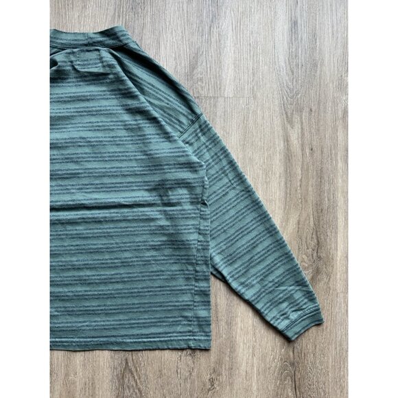 Vintage 90s Code Bleu Jeans Pocket Stripe Shirt Long Sleeve Streetwear Hype Art - Picture 10 of 13